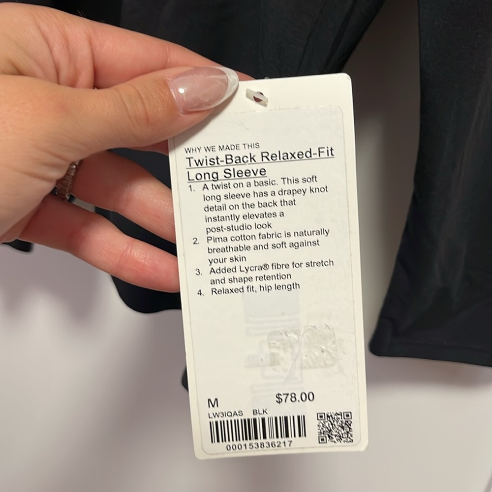 NWT Lululemon Twist-Back Relaxed- Fit Long-Sleeve Shirt - Picture 6 of 11